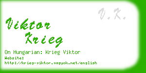 viktor krieg business card